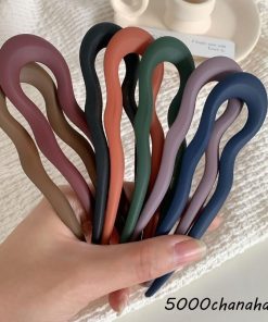 かんざし U型 Uピン レディース 女性 ヘアアクセサリー 髪留め 髪飾り まとめ髪 ウェーブ 波型 おしゃれ シンプル マット エレガント デイリー