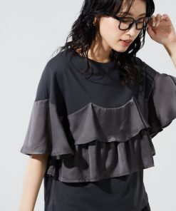 FREAK'S STORE tシャツ 限定展開　ビスチェ風 レイヤード フリル 半袖 トップス レディース
