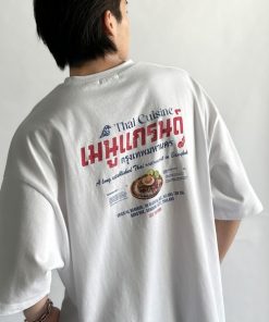 Java tシャツ 「JaVaジャバコラボ」綿100％お洒落見え確定。タイニーズレストラン風プリント半袖T(オーバーサイズ) メンズ レディース