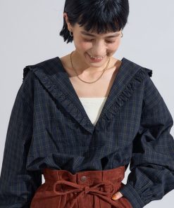 FREAK'S STORE ブラウス シャツ チェック セーラーブラウス レディース
