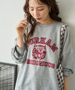FREAK'S STORE トレーナー スウェット 限定展開　ビジュー ポイントタイガー プリント レディース