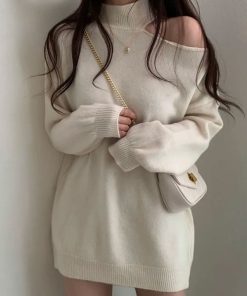 2ly2 ニット セーター 肩あきデザインニット レディース