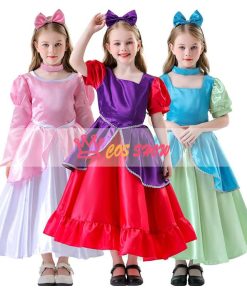 シンデレラ風 プリンセス ドレス 親子ドレス ワンピース 女の子 ママ 子供 コスプレ衣装 仮装 ハロウィン クリスマス ステージ 文化祭 発表会 学園祭 プレゼント