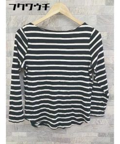 ◇ PATTERN TORSO パターントルソ antiqua ボーダー 長袖 カットソー サイズM ブラック レディース