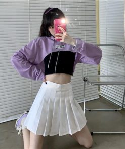 【値下げ】パーカー ショート丈 へそ出し トレイナー ジャズ 長袖 ダンス ショート丈ス パーカー プルオーバー 無地 ダンス衣装 スウェット 秋服