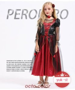 ハロウィン 衣装 子供 ヴァンパイア コウモリ コスチューム 吸血鬼 悪魔 コスプレ キッズ 女の子 子供用 2点セット 仮装 ハロウィーン